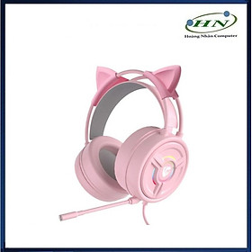 Mua Tai Nghe Trùm Đầu Chơi Game Psh-200 3.5 màu hồng Có Đèn Led tai mèo cực xinh - HN