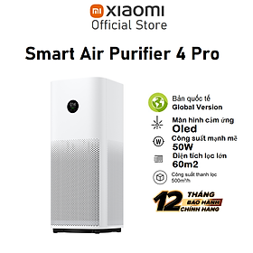 Mua Máy lọc không khí Xiaomi Smart Air Purifier 4 Pro Tạo ion Diện tích lọc lớn 60m2 Bản Quốc Tế - Hàng chính hãng