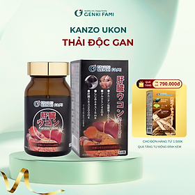 Viên Uống Bổ Gan Kanzo Ukon Genki Fami Nhật Bản, Hỗ Trợ Giải Độc, Tăng Cường Chức Năng Gan (90 viên/30 ngày)