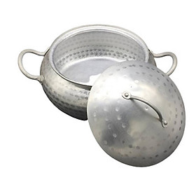 Nồi lẩu riêu cua bằng nhôm gò cao cấp tặng kèm bộ muôi lẩu inox