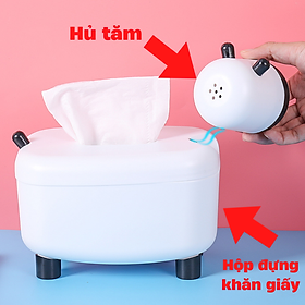 Mua Hộp đựng khăn giấy  kết hợp hủ đựng tăm hình con cừu - Hàng chính hãng