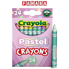 Hộp 24 Bút Sáp Màu Crayon Tông Pastel - Crayola 521835