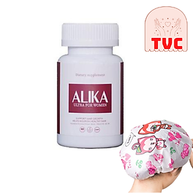 Hình ảnh Viên uống Alika Ultra for Women, Ngăn Rụng Tóc, Kích Thích Mọc Tóc, Giúp Tóc Đen Mượt Dành Cho Nữ, Tặng Mũ Trùm Tóc Ngẫu Nhiên