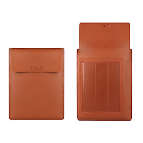 Túi đựng laptop, bao da đa năng kiêm giá đỡ dành cho laptop, macbook 13.3 inch và 14.1-15.4 inch