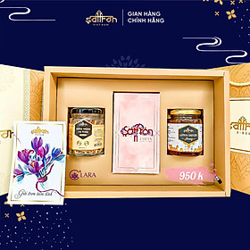 Set quà tặng nhụy hoa nghệ tây Saffron Jahan 1G + Đông trùng hạ thảo + Mật ong Saffron đông trùng hạ thảo