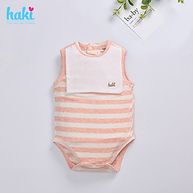 Bộ bodysuit kẻ thủy thủ cho bé vải sợi tre cao cấp BB032, set body bé trai bé gái, body cho bé sơ sinh hàng chính hãng HAKI
