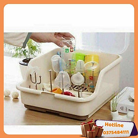 Khay Úp Bình Sữa Có Nắp Đậy - Hàng Loại 1
