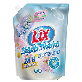 Túi nước giặt Lix sạch thơm hương nắng tinh khôi 3.5Kg -  Lixco Việt Nam nước giặt Lix cho giặt tay và giặt máy 