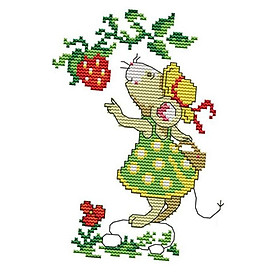Little Rat Stamped Cross Stitch Kits DIY Embroidery for Home Decor Gift 14CT