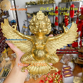 Mua Tượng Chim Thầm Kim Sí Điểu Bằng Đồng Thau Nguyên Chất Kích Thước 25x8x21cm  Nặng 1 8kg - Biểu Tượng Quốc Huy Thái Lan