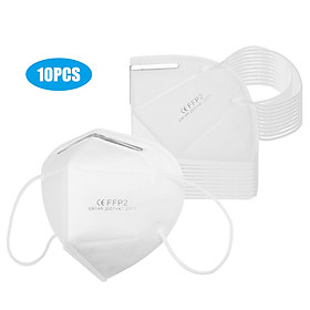 10 Chiếc Khẩu Trang Lọc 95% Chống Bụi Face Cover Features FFP2 - Trắng