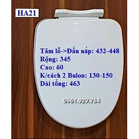 Mua NẮP BỒN CẦU RƠI ÊM KO TIẾNG ỒN HA21