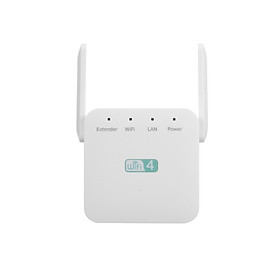 300Mbps Wireless Repeater WiFi Range Extender WiFi Signal Amplifier with Dual-antenna RJ45 Port White US Plug