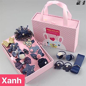 Hộp 18 chi tiết nơ buộc tóc cho bé (sỉ, lẻ)