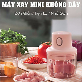 Máy xay tỏi, xay thức ăn mini bằng pin qua cổng usb