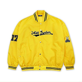 Áo Bomber Jackets Style Bóng Chày KILL SYSTEM 17 Chất DÙ 2 Lớp Form Rộng Unisex NAM NỮ