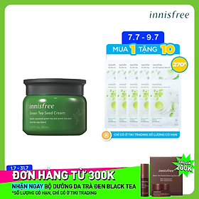 Kem dưỡng cung cấp ẩm từ trà xanh và dầu hạt trà xanh tươi Innisfree Green Tea Seed Cream 50ml - NEW