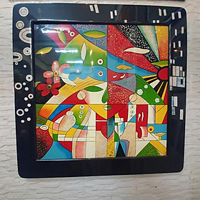 Mua Tranh sơn mài PICASSO đắp nổi cao cấp Thanh Bình Lê 75x75 cm có khung sơn mài cẩn trứng  ốc đẹp