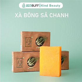 Xà bông nghệ Sinh Dược xà bông SẢ CHANH Nghệ xà bông tắm thảo mộc chiết xuất thiên nhiên lành tính Ecobuff