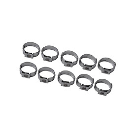 10 Pieces Stainless Steel Single Ear Hose Clamp O Clips 11.5-14mm