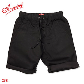 Quần short kaki Amazing, lưng thun có giây rút, vải kaki dày dặn, co giãn nhẹ, nhiều màu, có size lớn - 2981 - 30