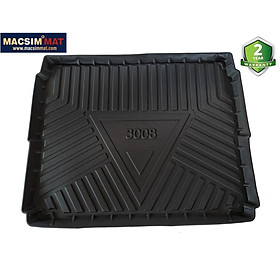 Thảm lót cốp Peugeot 3008 2013-2016 nhãn hiệu Macsim chất liệu TPV cao cấp màu đen