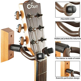 Mua Set 2 Giá Đỡ Đàn Guitar / Ukulele Gắn Tường Bằng Gỗ Có Thể Điều Chỉnh