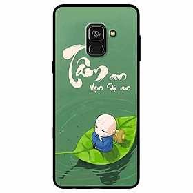 Ốp lưng dành cho Samsung A8 Plus mẫu Tâm Chiếc Lá