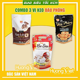 Bánh kẹo đãi khách - Combo kẹo gạo lức đặc sản làm quà biếu tặng, đãi khách