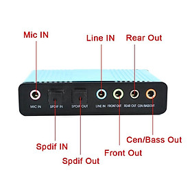 USB External Sound Card 5.1 Surround Sound Optical Audio Sound Card,