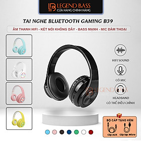 Tai Nghe Bluetooth Chụp Tai Không Dây Gaming Có Mic Âm Thanh Nổi Hifi