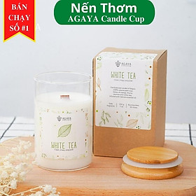 Nến thơm trong lành và thanh mát AGAYA Candle Cup hương cam,xạ hương,hoa nhài,bạch trà - Mùi WHITE TEA