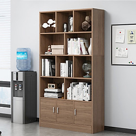 Mua Tủ sách 3 cánh 4 kệ để hiện đại cao cấp TUR044 - Nâu