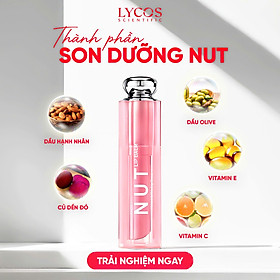 SON NUT LYCOS có màu - Son Dưỡng Môi Lycos căng mọng, dưỡng ẩm, mờ thâm, cải thiện nứt nẻ. 10g