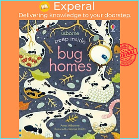 Sách - Peep Inside Bug Homes by Anna Milbourne Simona Dimitri (UK edition, paperback)