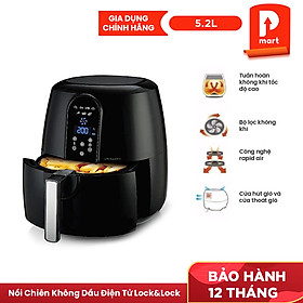 Nồi Chiên Không Dầu Lock&Lock EJF351BLK (5.2L) (Đen) - Hàng chính hãng