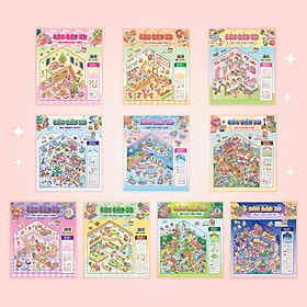 Combo 10 cuốn Bóc dán 3D (Đồ chơi bóc dán 600+ Sticker cho bé)