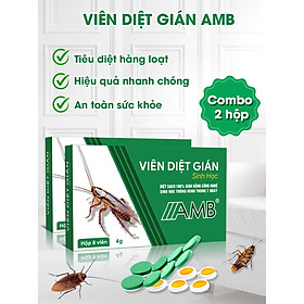 Combo 2 hộp viên diệt gián sinh học AMB, thuốc diệt gián Đức hiệu quả nhanh chóng, an toàn sức khỏe