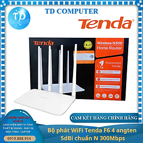 Mua Bộ phát WiFi Tenda F6 4 angten 5dBi chuẩn N 300Mbps - Hàng chính hãng Microsun phân phối