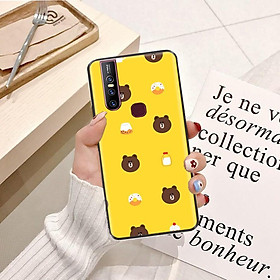 Ốp lưng dành cho điện thoại ViVo S5 Viền dẻo TPU hình Gấu Nâu Cute