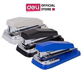 Dập Ghim Xoay Chiều 25 Trang Deli, Xám, Đen, Xanh Dương - 1 Cái E0414 - Xanh dương