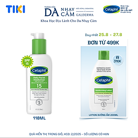 Kem dưỡng ẩm chống nắng cho da nhạy cảm SPF15 Cetaphil Daily Facial Moisturizer 118ml