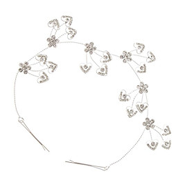 Shiny Crystal Flower Love Heart Hair Vine Clip Wedding Bridal Hair Accessory