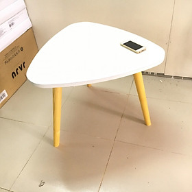 Mua Bàn trà  bàn sofa tam giác trắng 60x45  bàn cafe phòng khách  bàn coffee  bàn gỗ cà phê