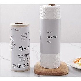 Cuộn 50 Khăn Cao Cấp Lau Bếp Đa Năng H̴À̴N̴G̴ ̴S̴I̴Ê̴U̴ ̴T̴H̴Ấ̴M̴Khăn giấy lau bát thấm nước, dai, KHÔNG dính dầu