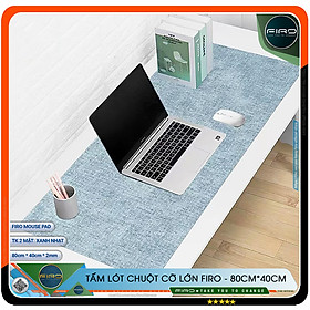 Lót Chuột FIRO - Miếng Lót Chuột Cỡ Lớn 80cmx40cm - Tấm Lót Chuột, Pad Chuột FIRO Sử Dụng 2 Mặt Tiện Lợi - Chất Liệu Da PU Cao Cấp - Thiết Kế Sang Trọng - Chống Nhăn, Chống Nước, Chống Bám Bụi - Hàng Chính Hãng