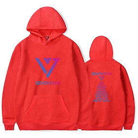 Áo Hoodie nam nữ UNISEX mũ trùm đầu to in chữ SEVENTEEN