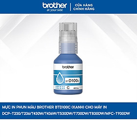 Mua  HÀNG CHÍNH HÃNG  Mực in phun màu Brother BTD100C (xanh) cho DCP-T230/T236/T430W/T436W/T530DW/T730DW/T830DW/MFC-T930DW