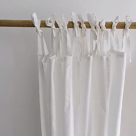 Mua Rèm linen trắng tinh dạng buộc dây  phong cách vintage chống nắng cao cấp  màn vải treo tường trang trí decor cửa