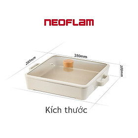 Mua  Hàng chính hãng  Nồi lẩu vuông Fika Neoflam 28cm - Hàn Quốc. Hàng có sẵn  giao ngay.